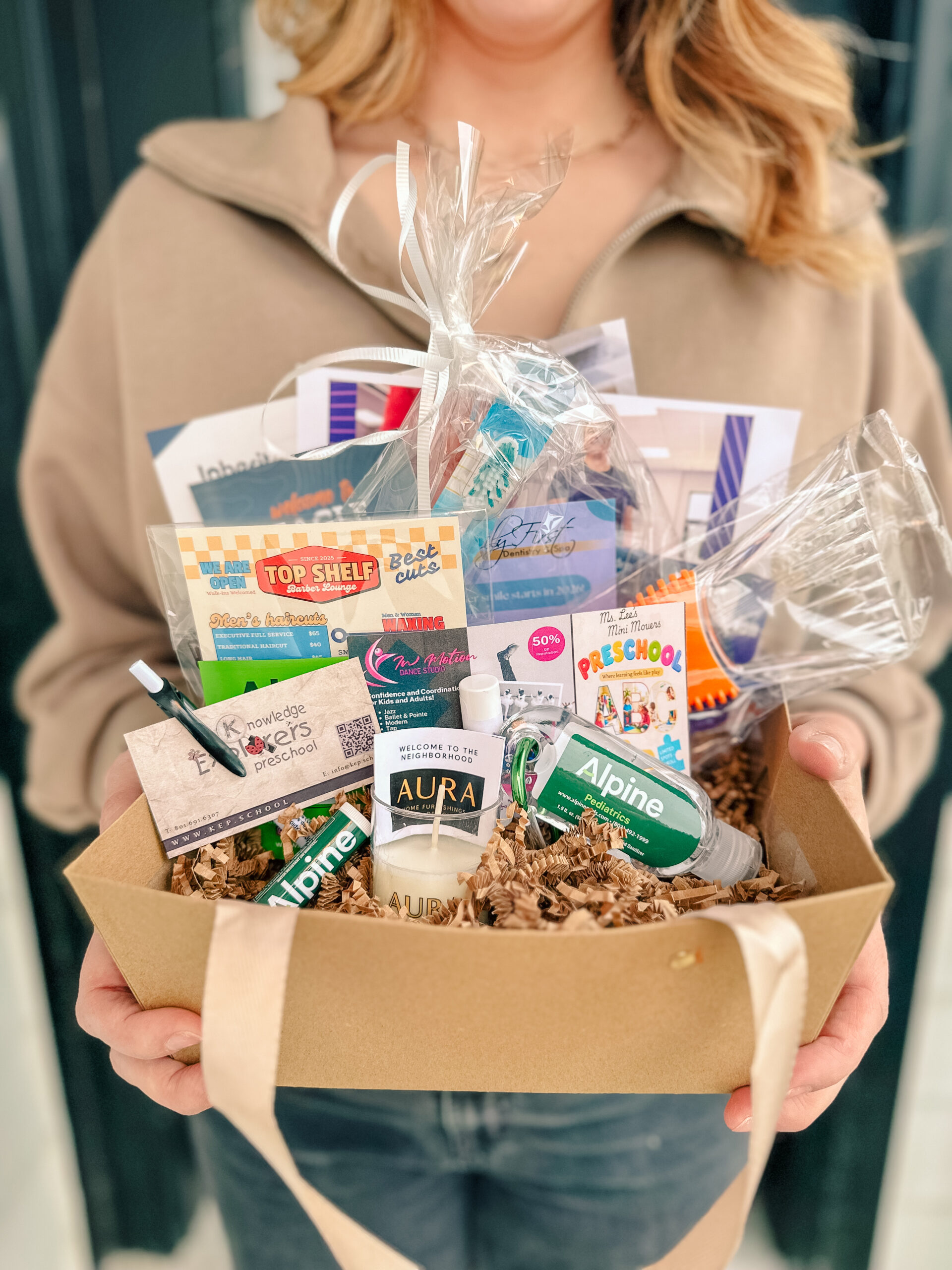 Hometown Hello welcome basket